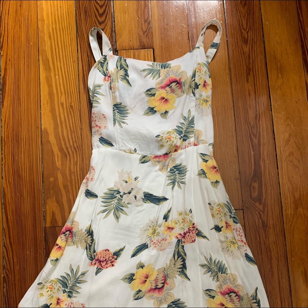 Floral open back dress
